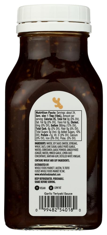 Garlic Teriyaki Sauce 12 Fl Oz 365 By Whole Foods Market