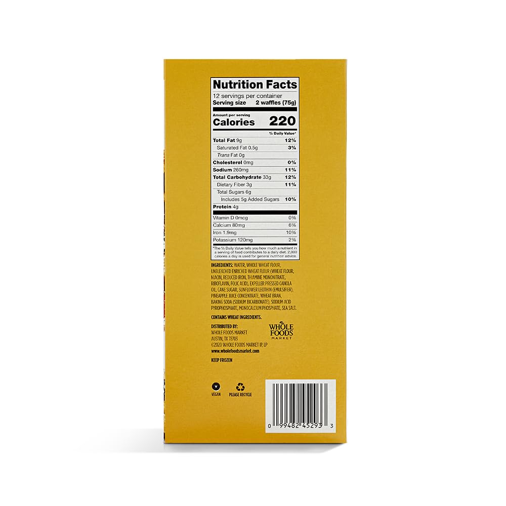 Homestyle Waffles Family Pack 31.9 Oz 365 By Whole Foods Market