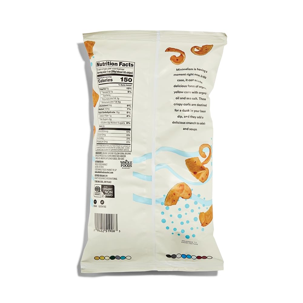 Organic Sea Salt Corn Chips 9 Oz 365 By Whole Foods Market