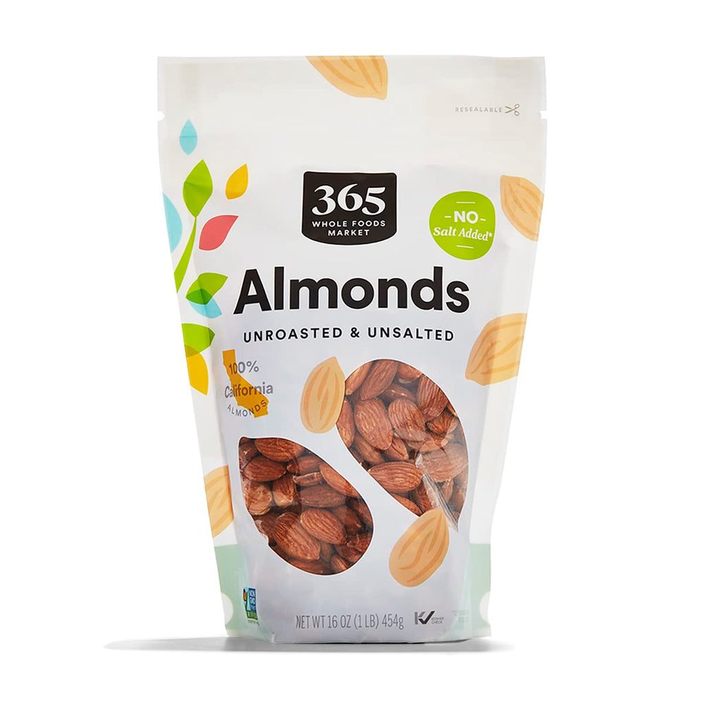 Whole Raw Almonds 16 Oz 1 Count 365 By Whole Foods Market