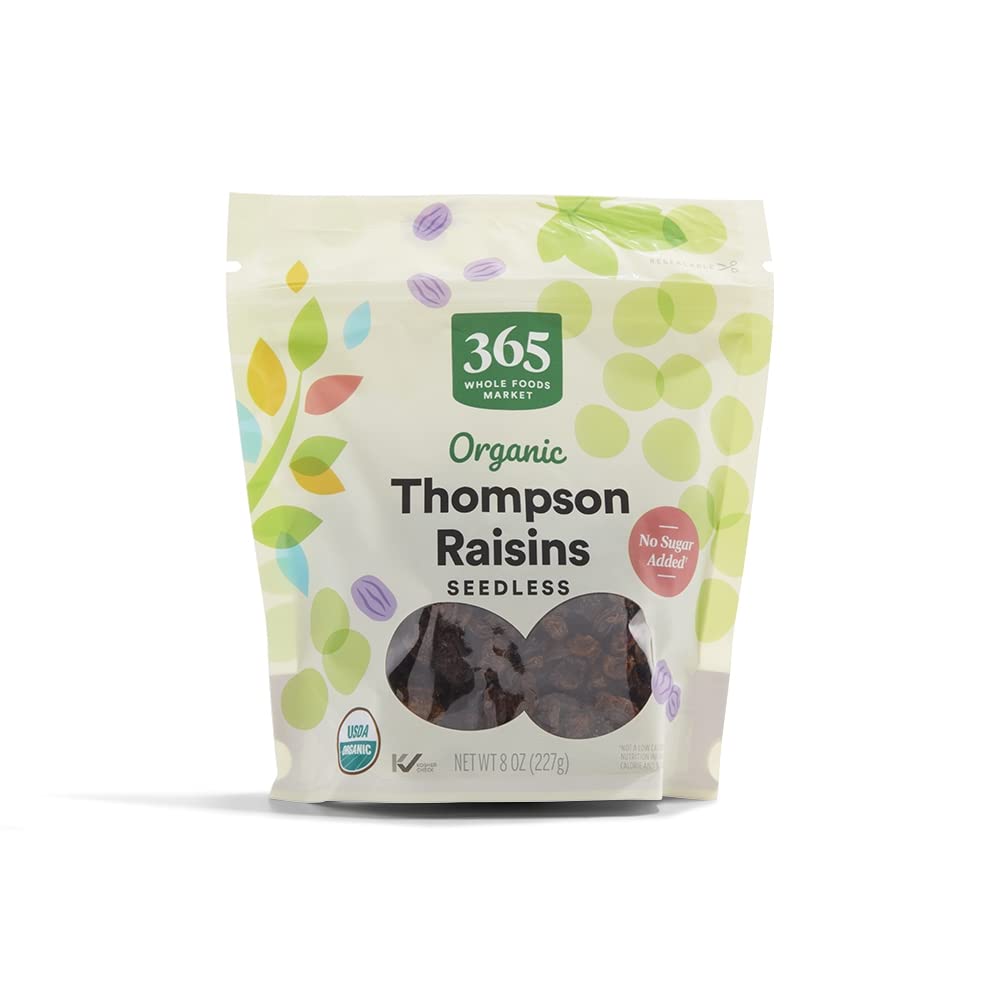 Organic Thompson Raisins 8 Oz 365 By Whole Foods Market