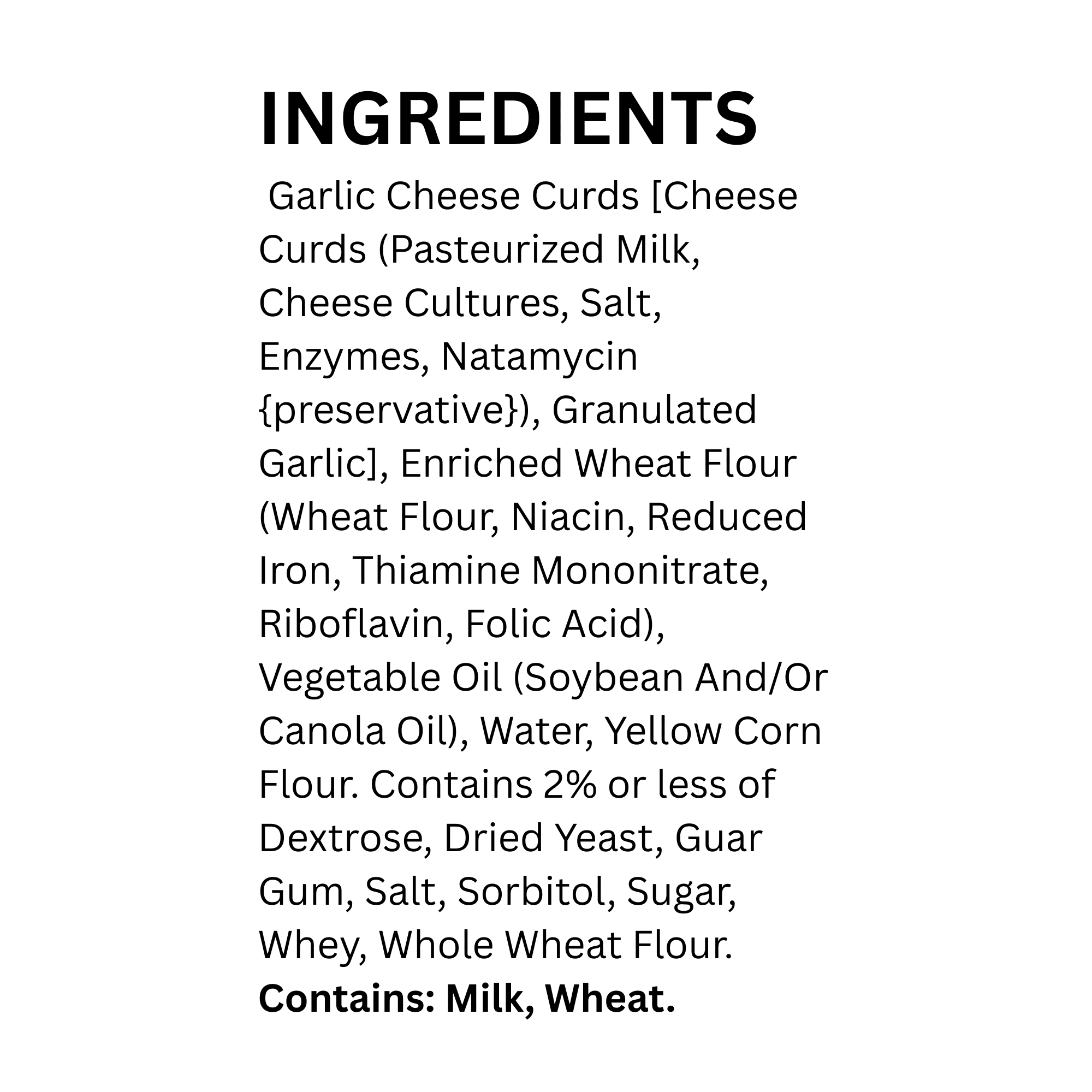 Tast!ez Breaded Garlic Cheese Curds Frozen Appetizer 11 Oz