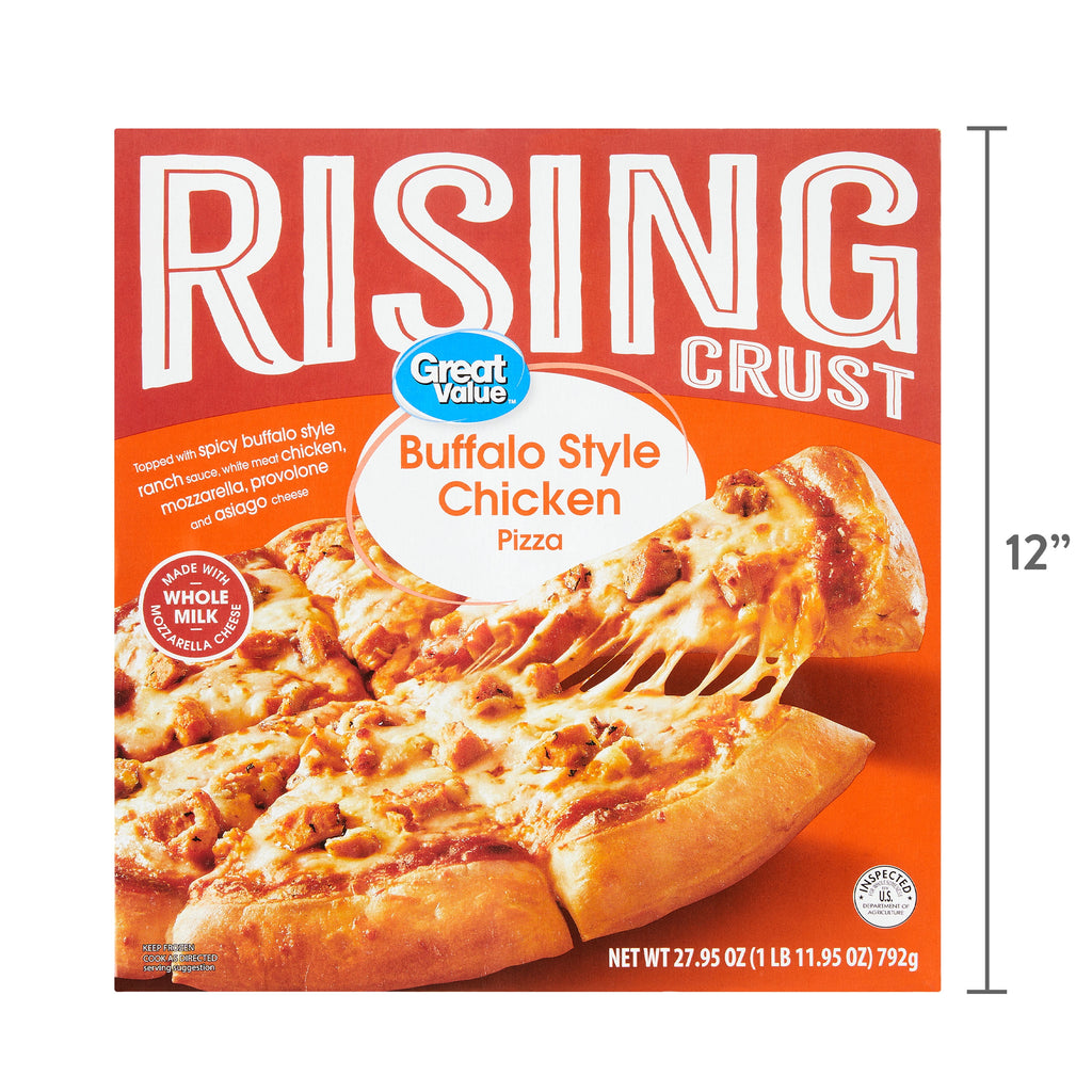 Great Value Rising Crust Buffalo Chicken Frozen Pizza 27.95 Oz