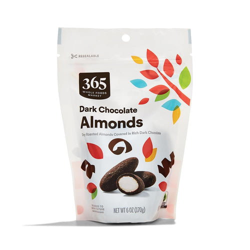 Dark Chocolate Covered Almonds 6 Oz 365 By Whole Foods Market