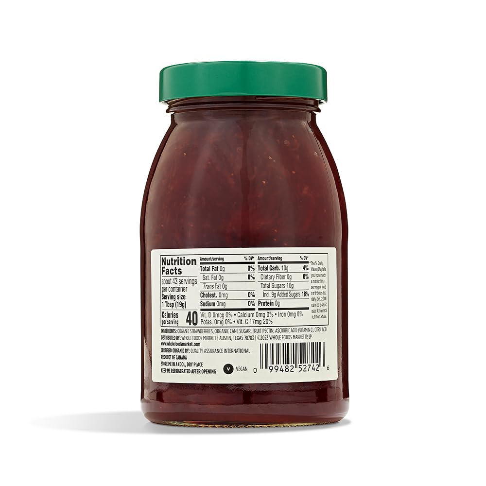 Organic Strawberry Fruit Spread 29 Oz 365 By Whole Foods Market