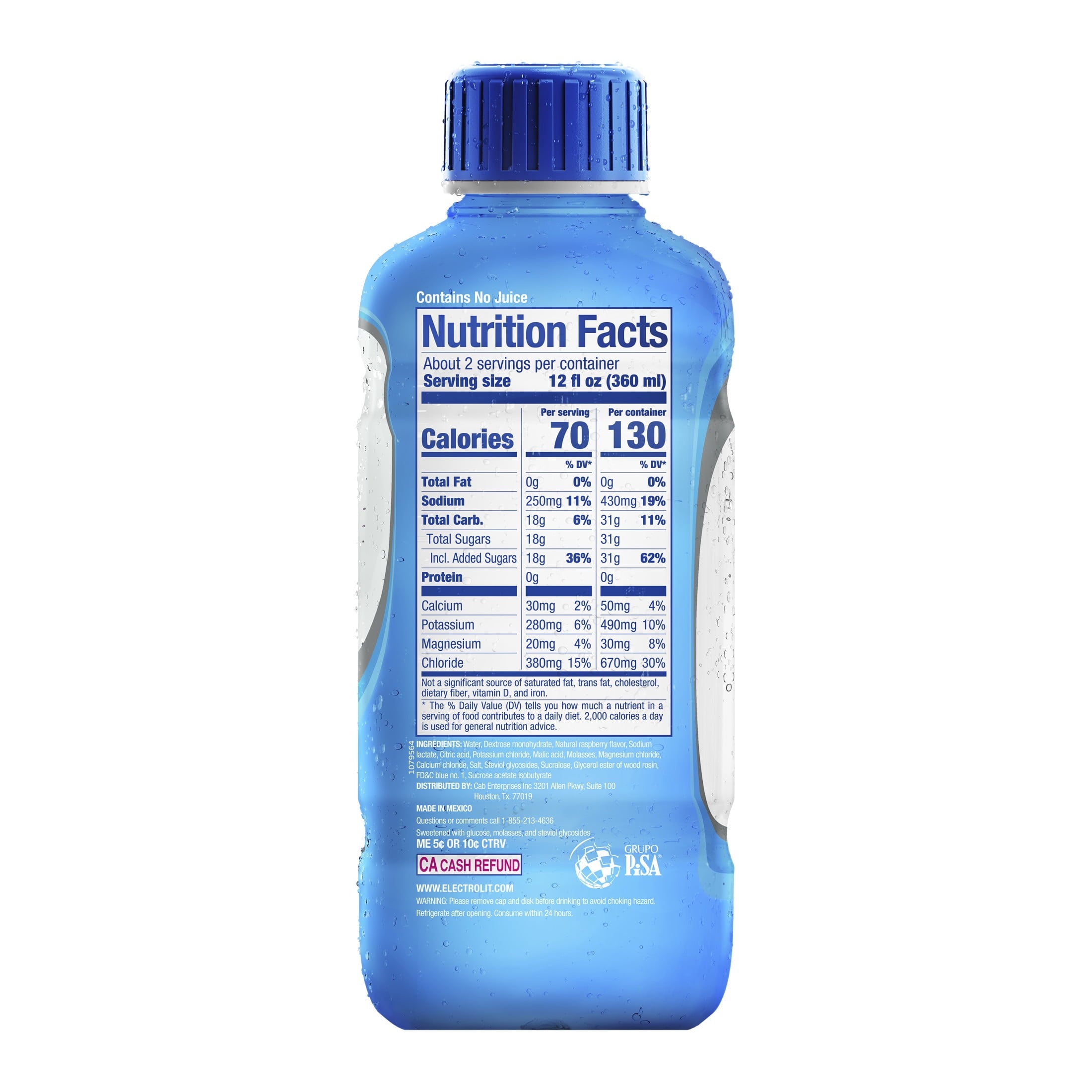 Electrolit Blue Raspberry Electrolyte Hydration Beverage 21 fl oz