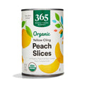 Organic Yellow Cling Peach Slices 15 Oz 365 By Whole Foods Market