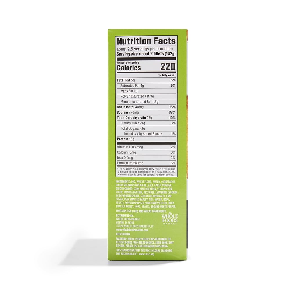 Beer Battered Cod Fillets 12 Oz 365 By Whole Foods Market