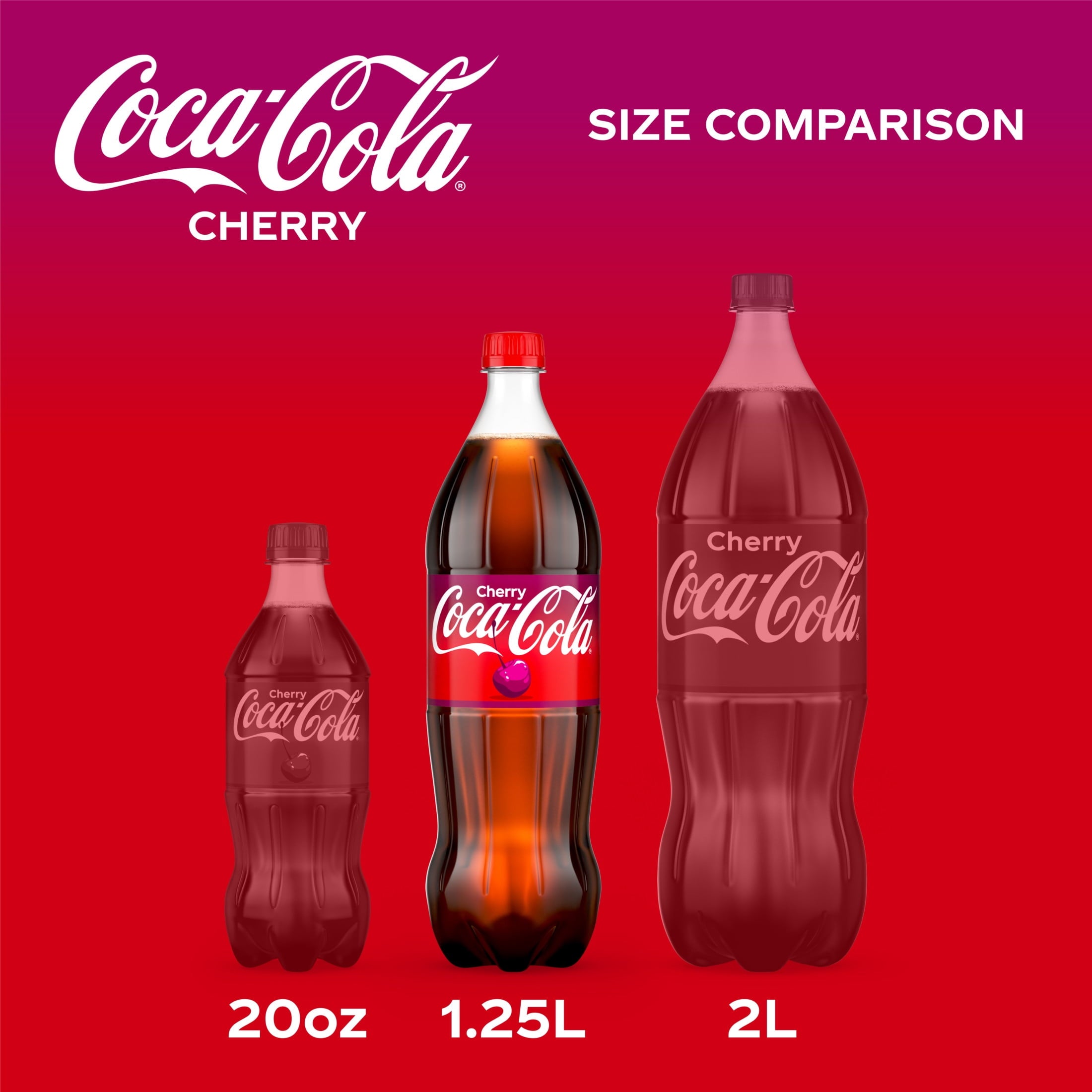 Cherry Soda Pop Bottle 1.25 Liters Coca-Cola