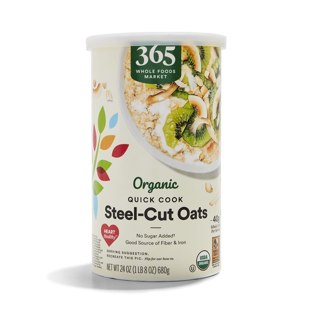 Organic Quick Cook Steel Cut Oats 24 Oz 365 By Whole Foods Market
