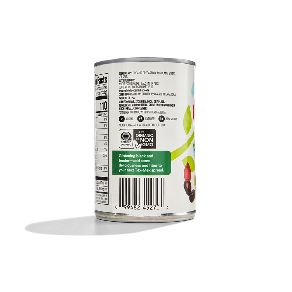 Organic Black Beans 15 Oz 365 By Whole Foods Market
