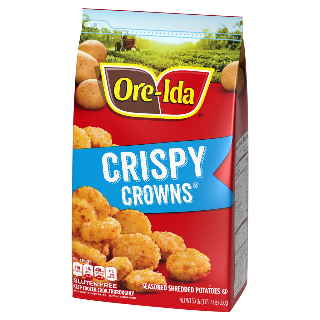 Ore-Ida Crispy Crowns Seasoned Shredded Frozen Potatoes 30 Oz