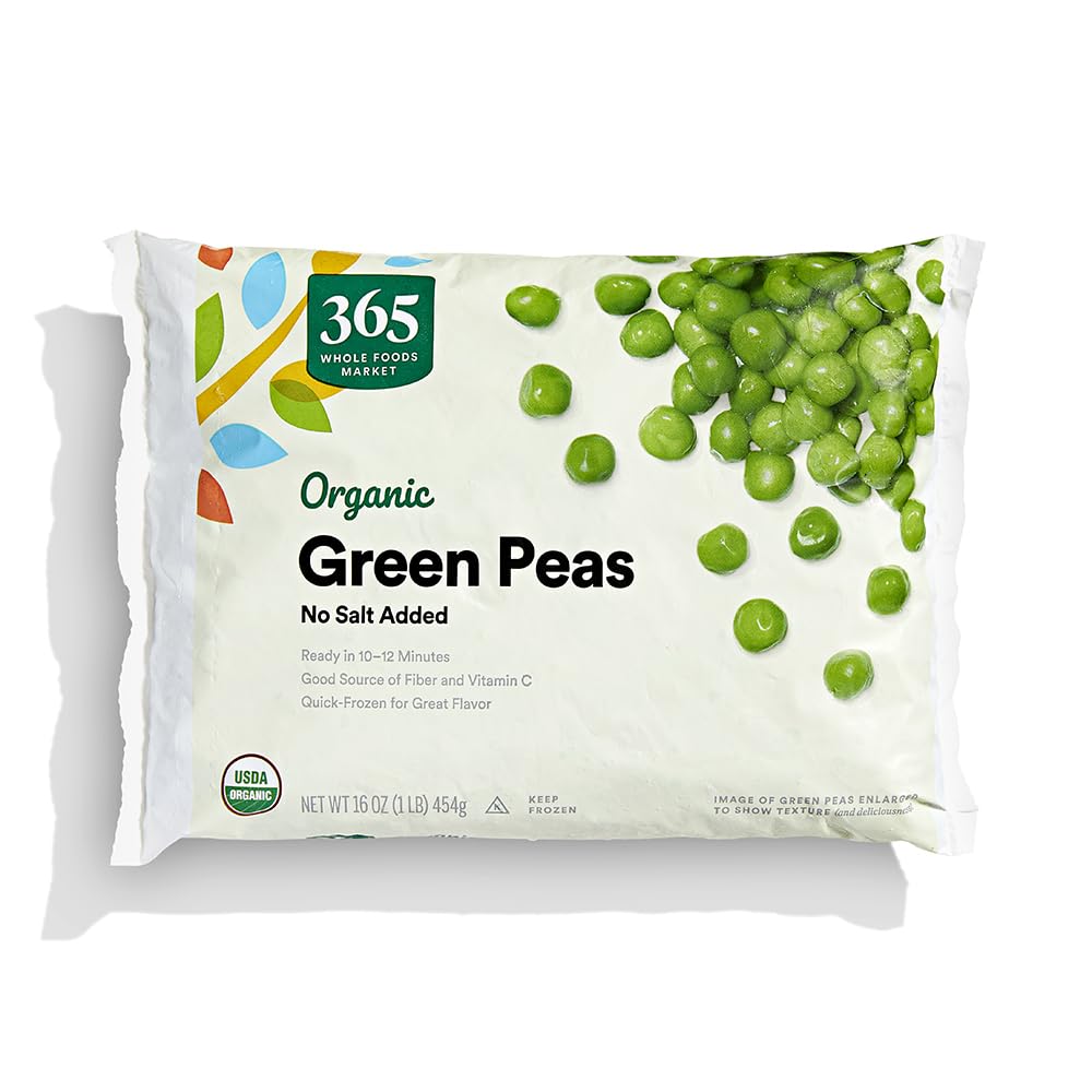 Organic Green Peas No Salt Added 16 Oz 365 By Whole Foods Market