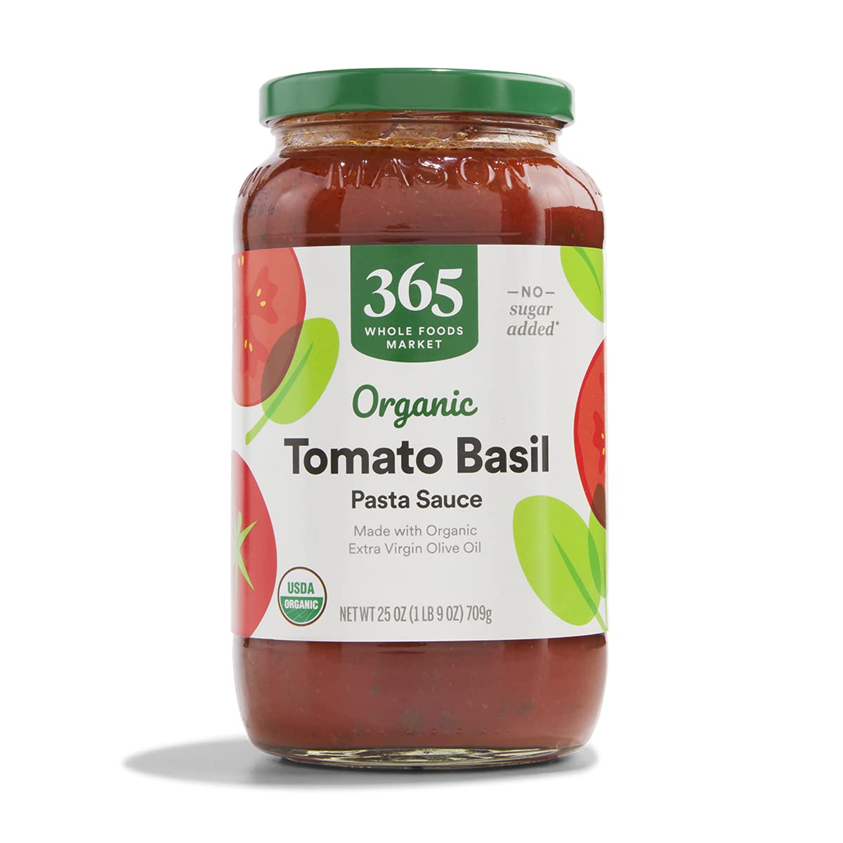 Organic Tomato Basil Pasta Sauce 25 Oz 1 Count 365 By Whole Foods Market