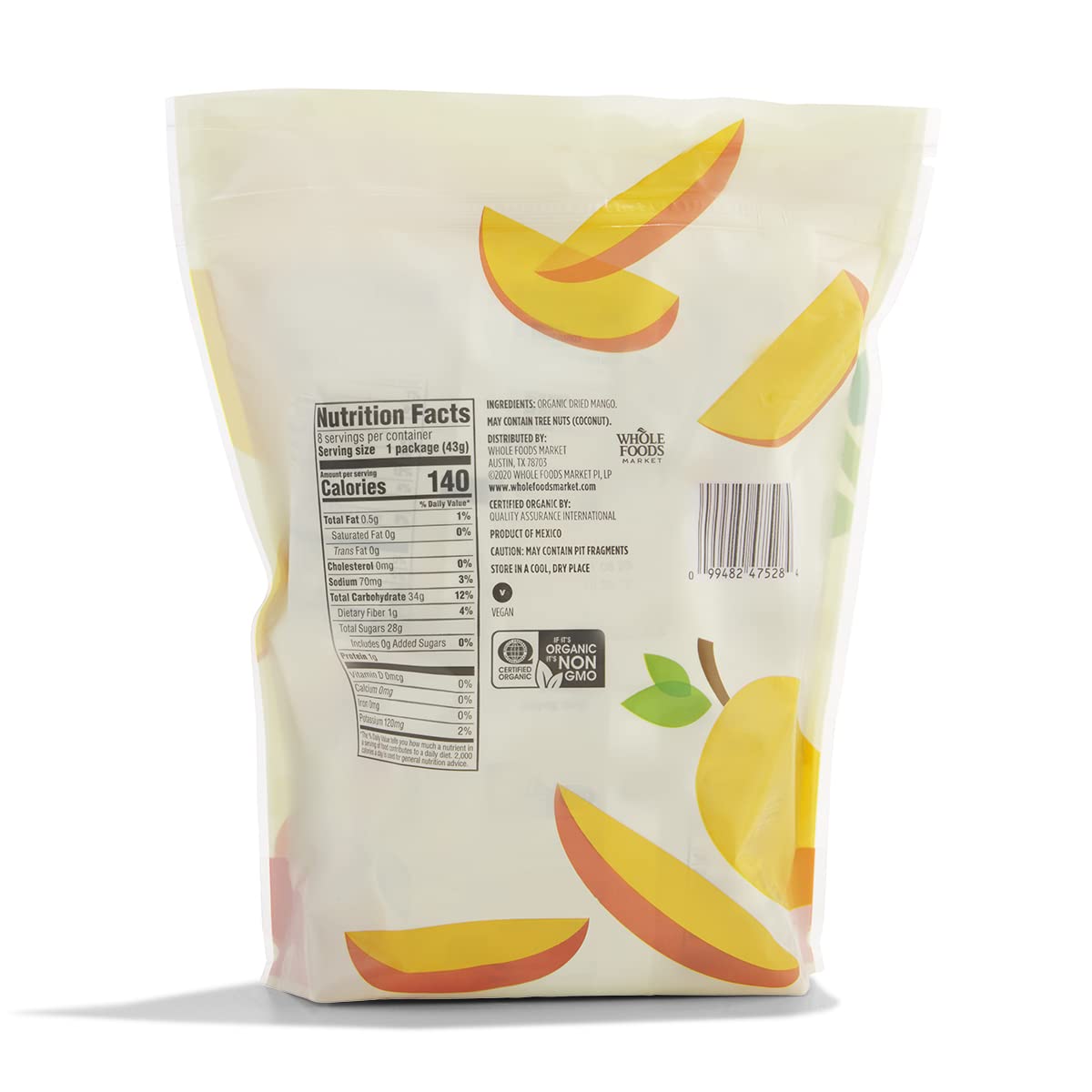 Organic Dried Mango 12 Oz 8 Ct 365 By Whole Foods Market