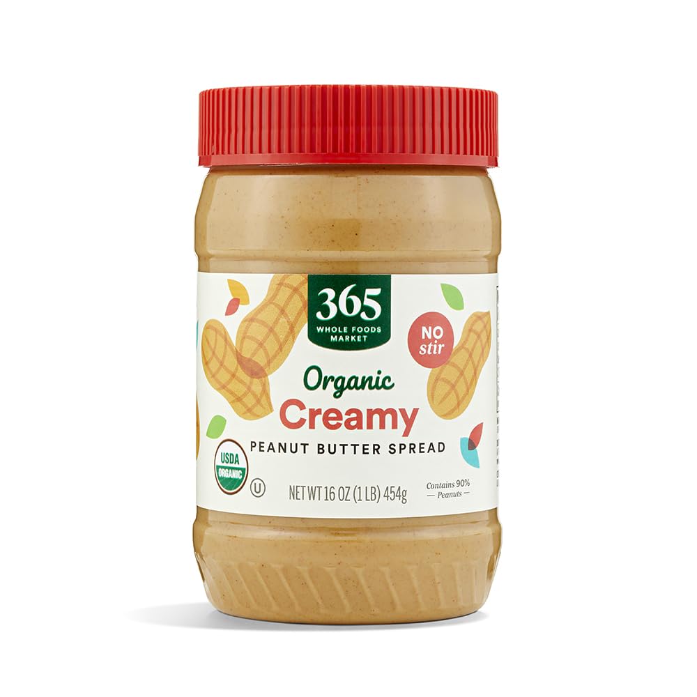 Organic Creamy Peanut Butter Spread No Stir 16 Oz 365 By Whole Foods Market