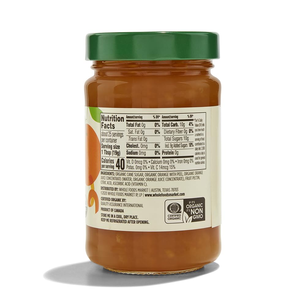 Organic Orange Marmalade Fruit Spread 17 Oz 365 By Whole Foods Market