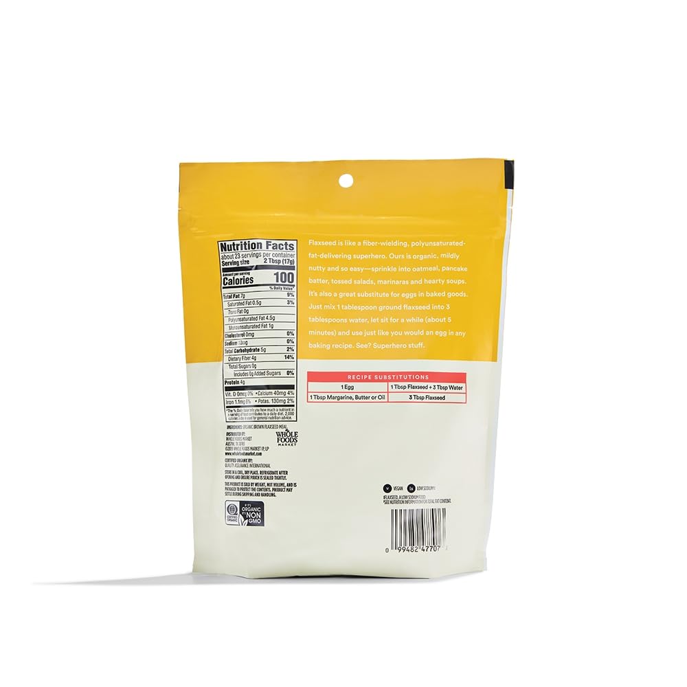Organic Ground Flaxseed 14 Oz 365 By Whole Foods Market