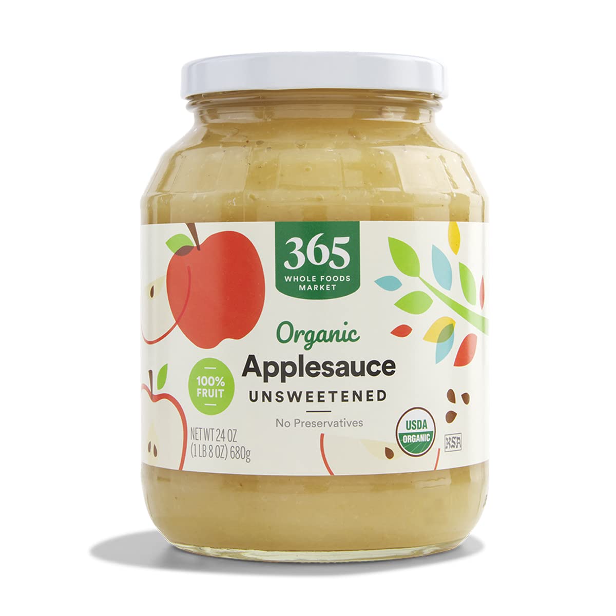Organic Unsweetened Apple Sauce 24 Oz 1 Count 365 By Whole Foods Market