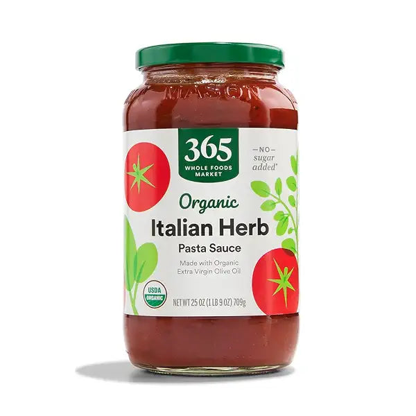 Organic Italian Herb Pasta Sauce 25 Oz 1 Count 365 By Whole Foods Market