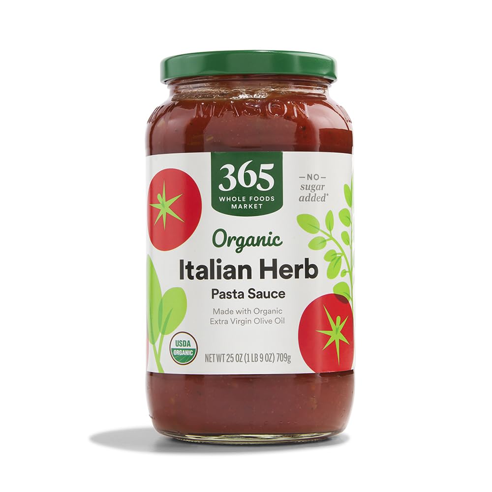 Organic Italian Herb Pasta Sauce 25 Oz 1 Count 365 By Whole Foods Market