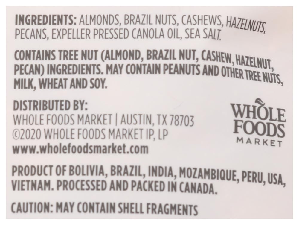 Roasted Salted Deluxe Mixed Nuts 16 Oz 365 By Whole Foods Market
