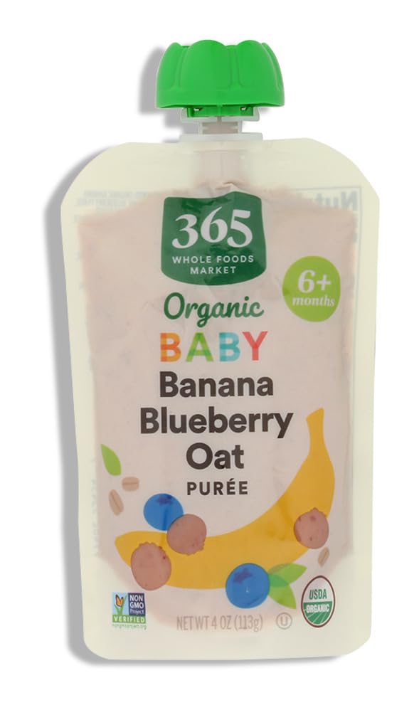 Organic Banana Blueberry Oat Baby Food 4 Oz 365 By Whole Foods Market