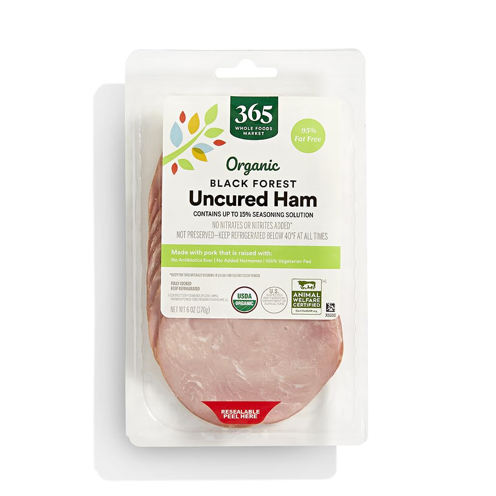 Organic Black Forest Sliced Ham 6 Oz 365 By Whole Foods Market