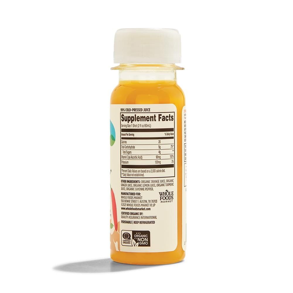 Organic Ginger Turmeric Shot 2 Fl Oz 365 By Whole Foods Market