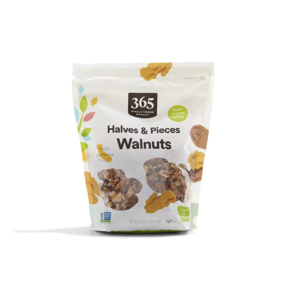 Organic Walnut Halves & Pieces 16 Oz 1 Count 365 By Whole Foods Market