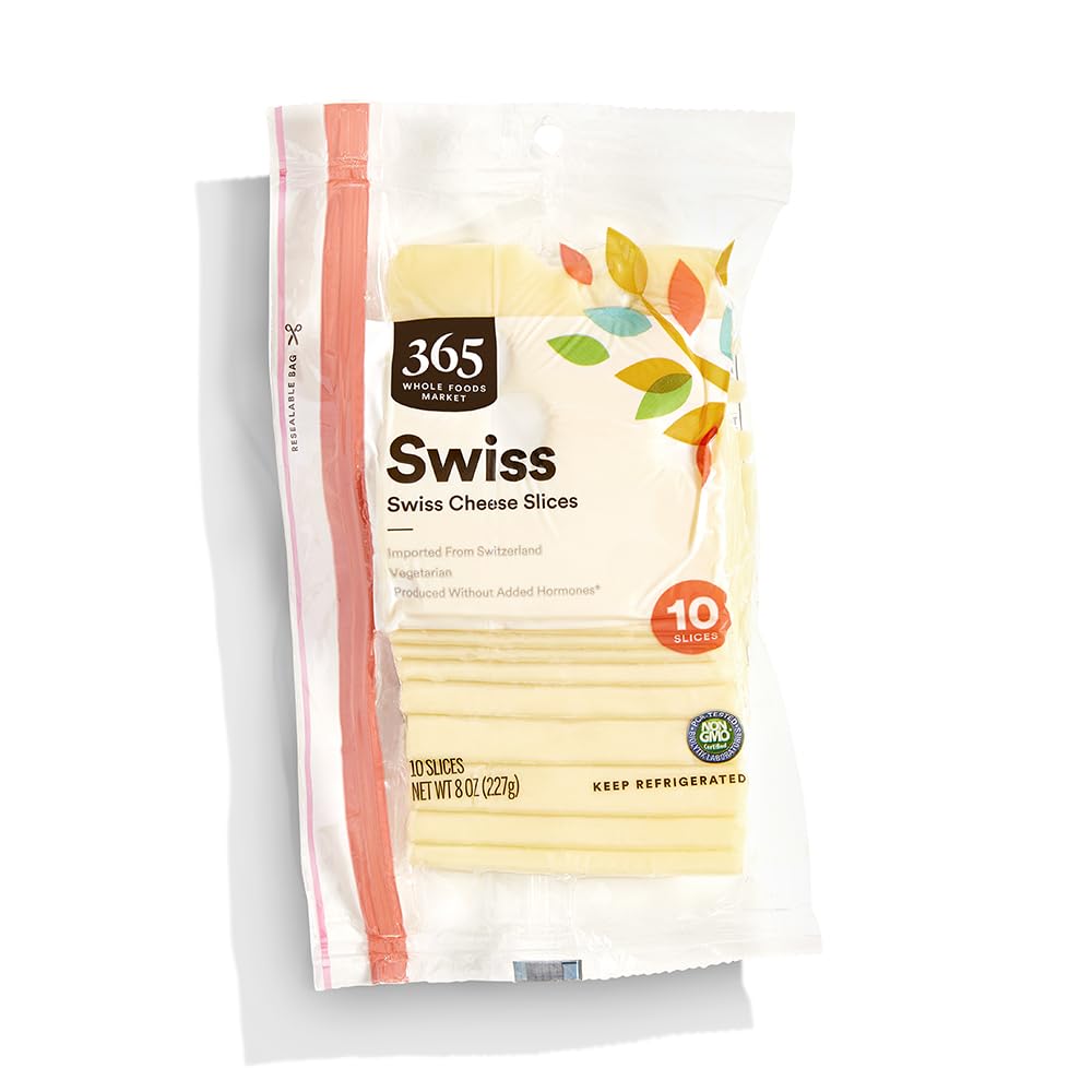 Swiss Cheese Slices 8 Oz 365 By Whole Foods Market