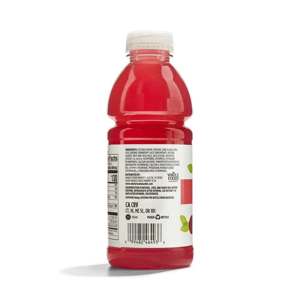 Nutrient Enhanced Water Cranberry With Antioxidants 20 Fl Oz 365 By Whole Foods Market