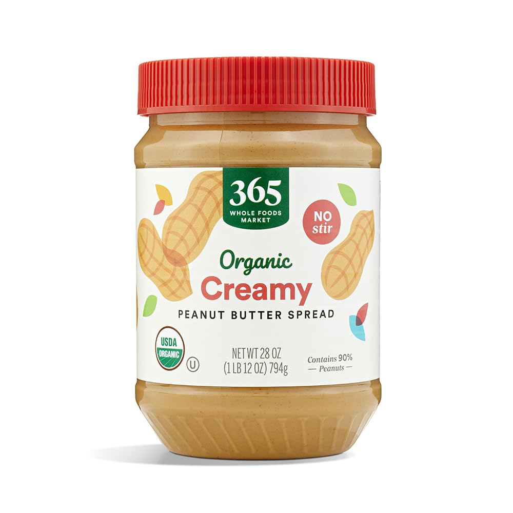 Organic Creamy Peanut Butter Spread 28 Oz 365 By Whole Foods Market
