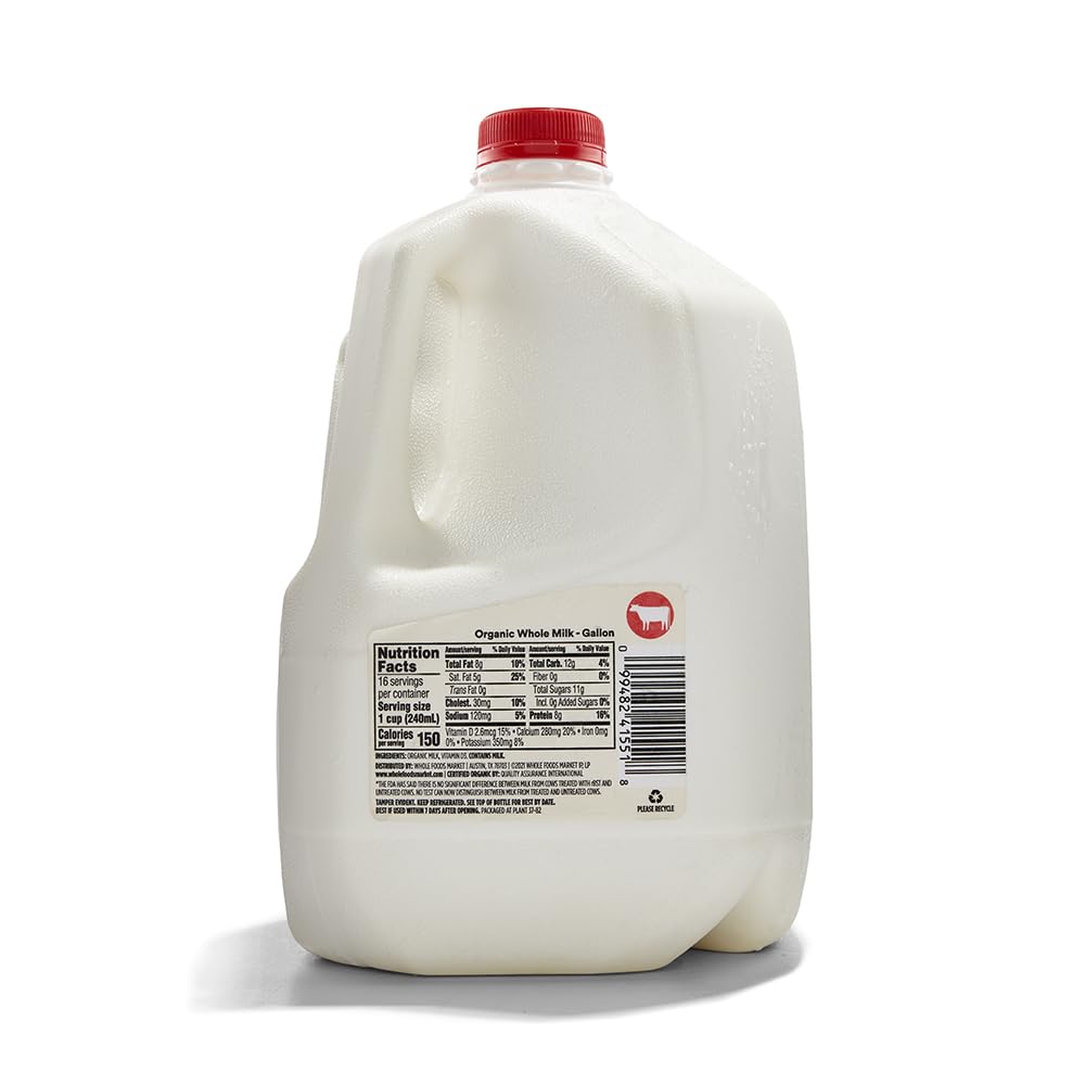 Organic Whole Milk 128 Oz 1 Count 365 By Whole Foods Market