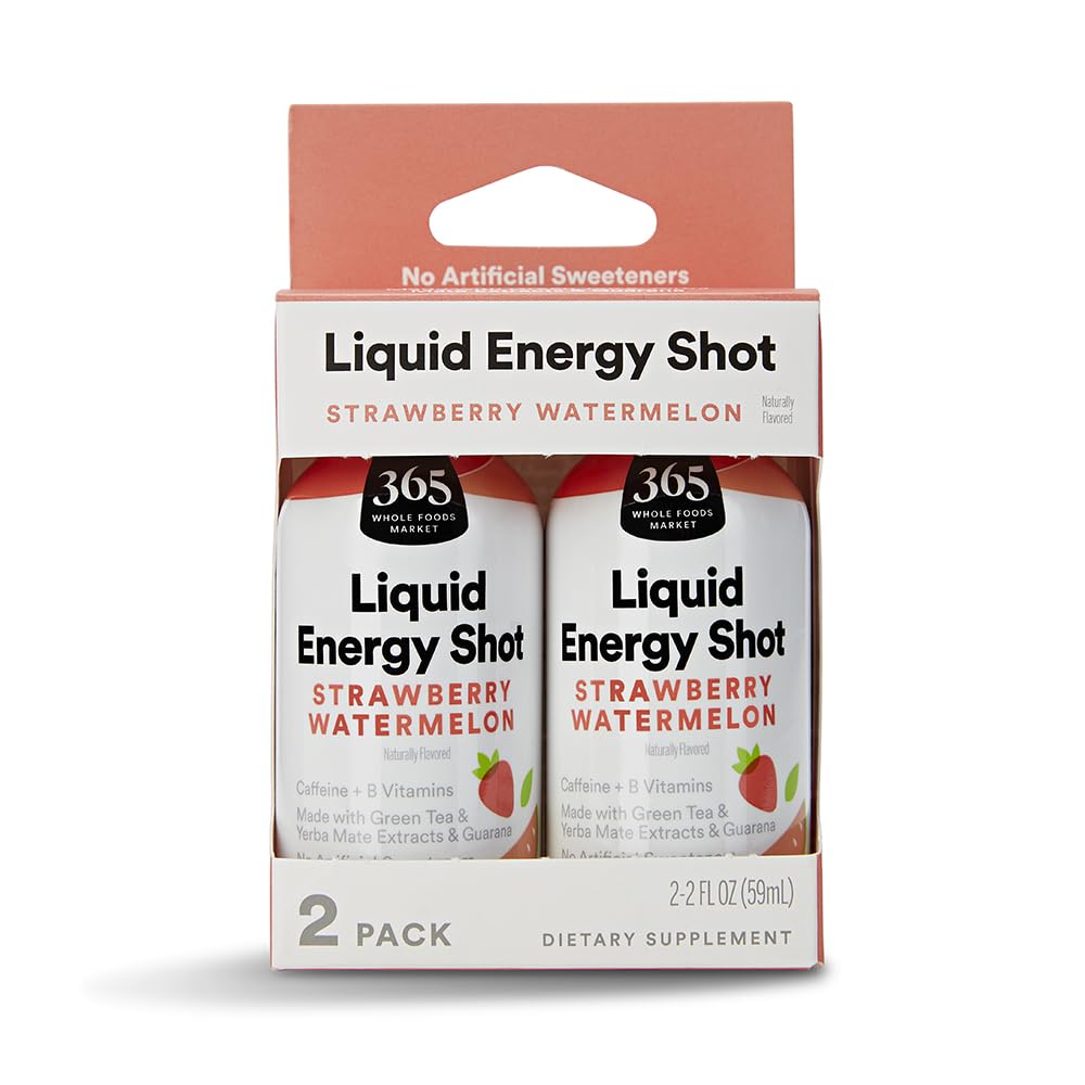 Energy Shot Duo Pack Strawberry Watermelon 2 Fl Oz 365 By Whole Foods Market