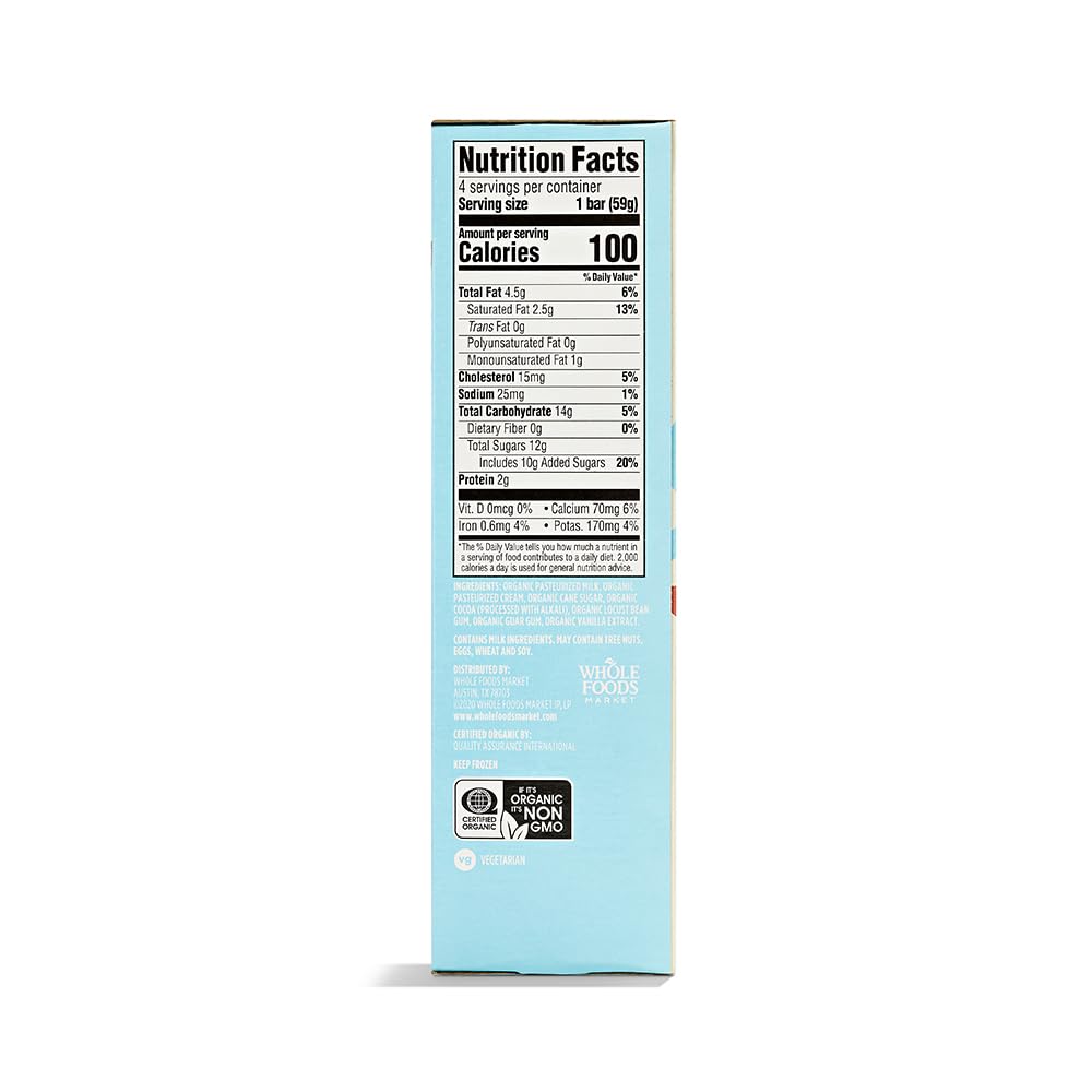 Organic Fudge Bars 2.5 FL OZ 4 CT 365 By Whole Foods Market
