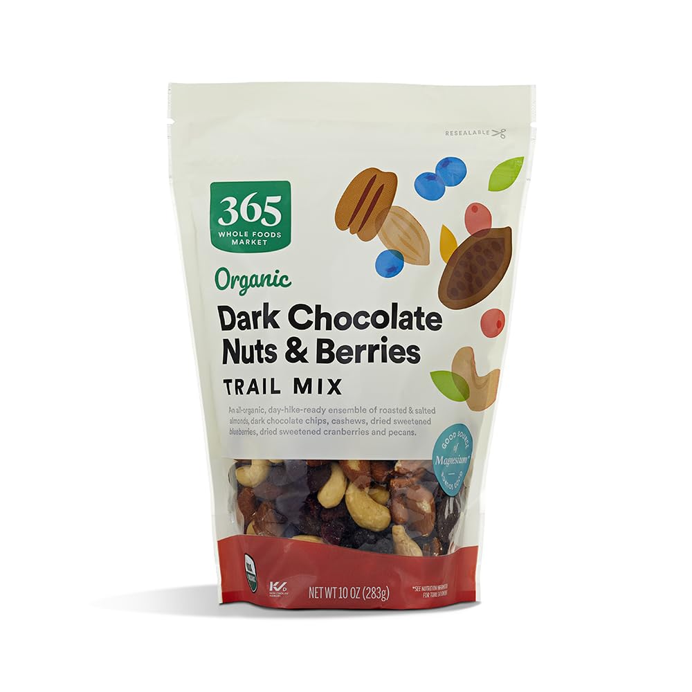 Organic Dark Chocolate Nuts & Berries Trail Mix 10 Oz 365 By Whole Foods Market