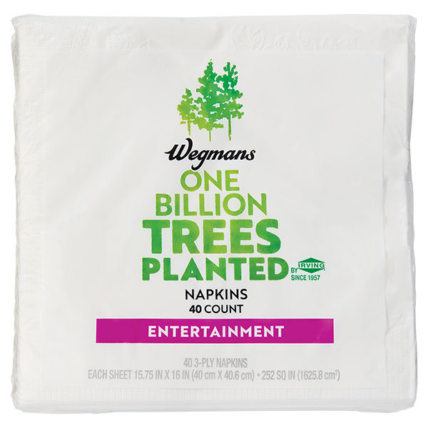 Wegmans Entertainment Napkins 3-Ply 40 Count
