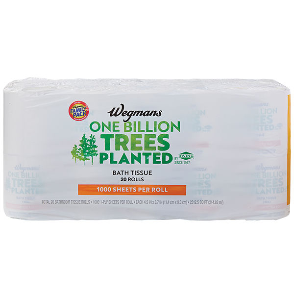 Wegmans Bath Tissue 1 Ply 20 Rolls Family Pack
