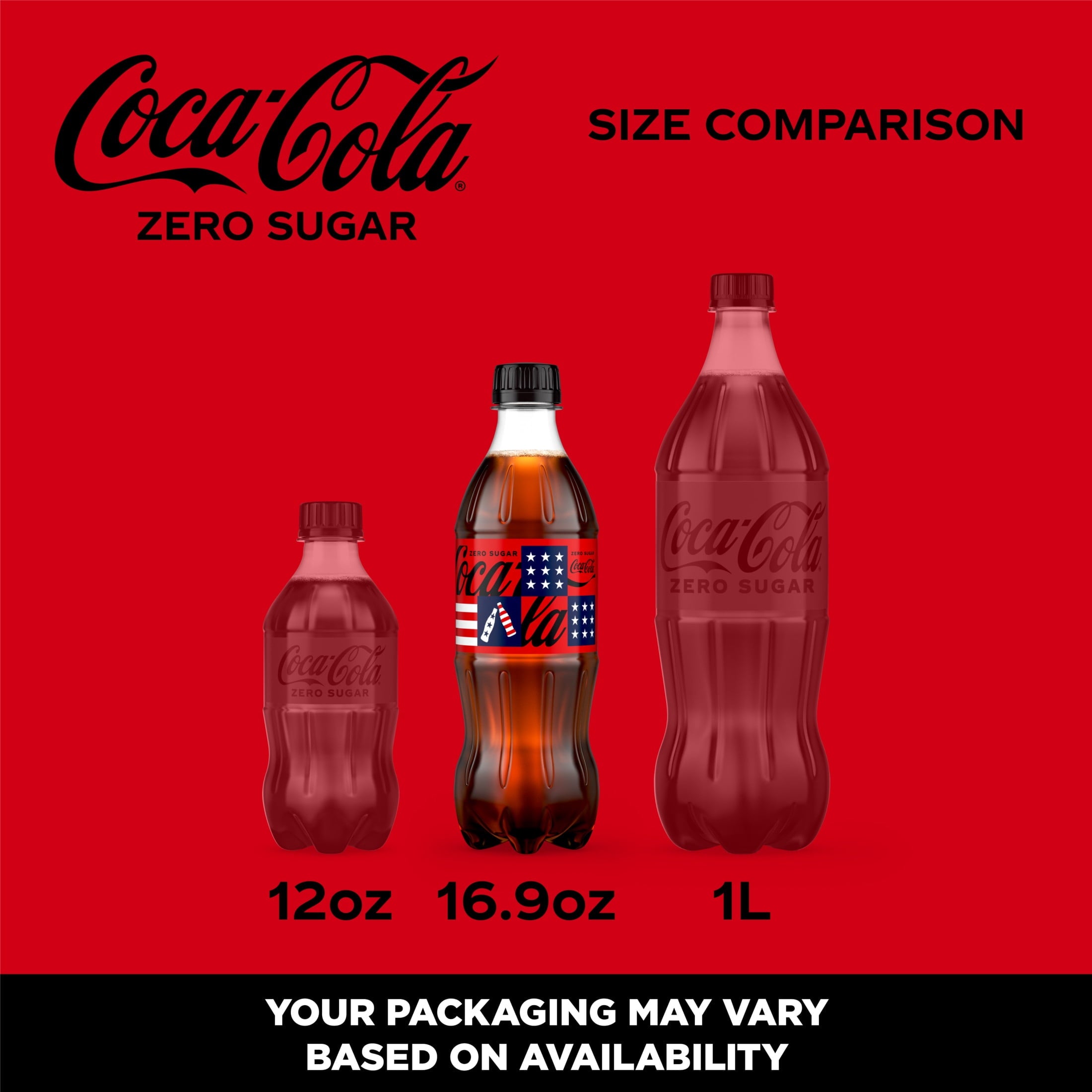 Zero Sugar Soda Pop Bottles 16.9 Fl Oz 6 Pack Coca-Cola
