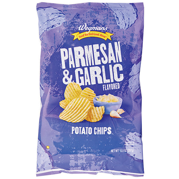 Wegmans Parmesan & Garlic Flavored Potato Chips 10.5 Oz