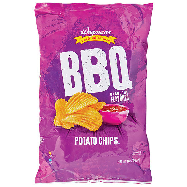 Wegmans BBQ Barbecue Flavored Potato Chips 10.5 Oz