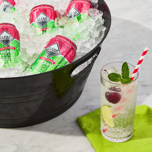 Clear American Cherry Limeade Sparkling Water 12 fl oz Cans 12 Pack