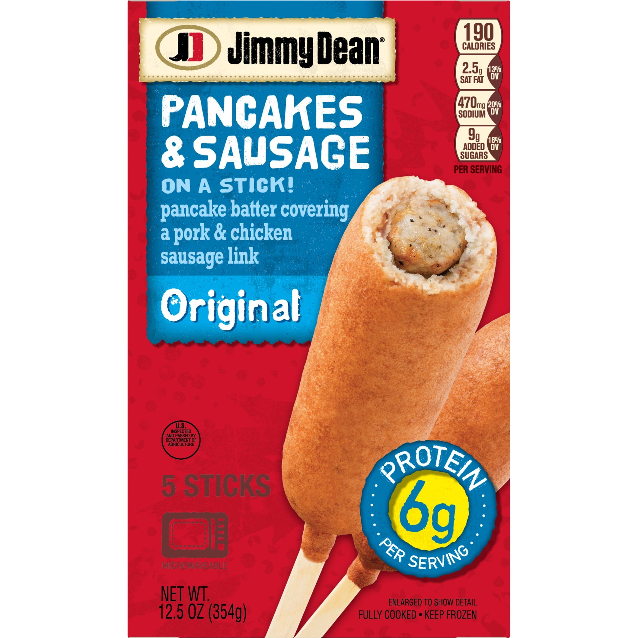 Jimmy Dean Pancake & Sausage on a Stick Frozen Breakfast 12.5 Oz 5 Count