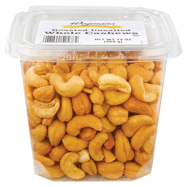 Wegmans Roasted Unsalted Whole Cashews 52578