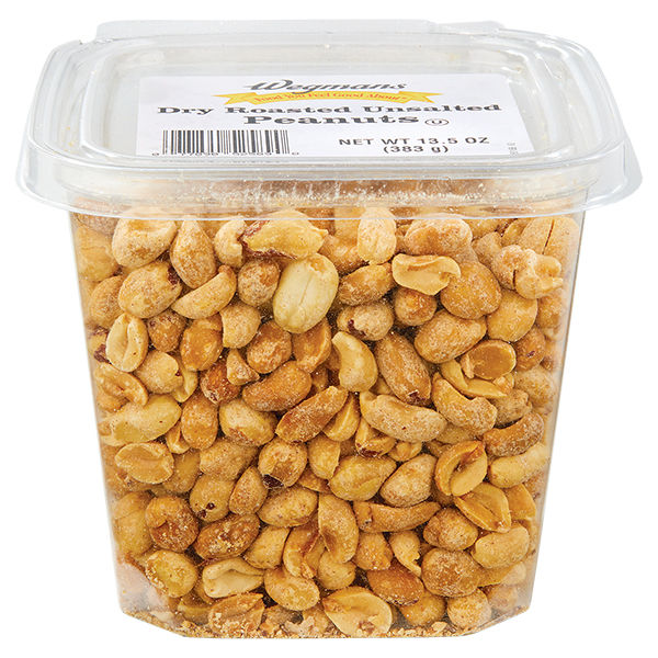 Wegmans Dry Roasted Unsalted Peanuts 13.5 Oz