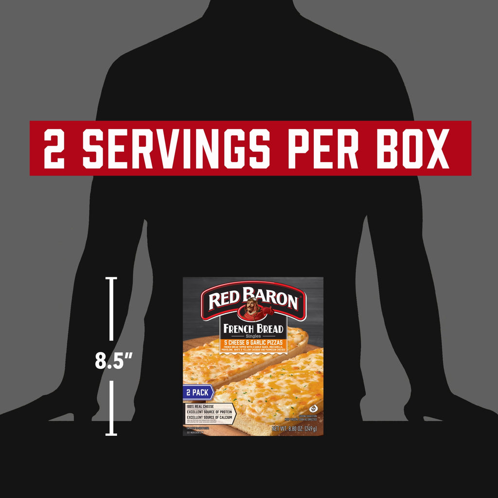 Red Baron 5 Cheese & Garlic French Bread Frozen Pizza 8.8 Oz 2 Pack