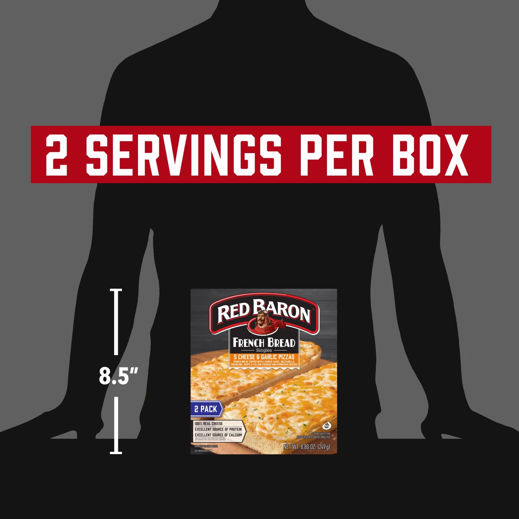 Red Baron 5 Cheese & Garlic French Bread Frozen Pizza 8.8 Oz 2 Pack