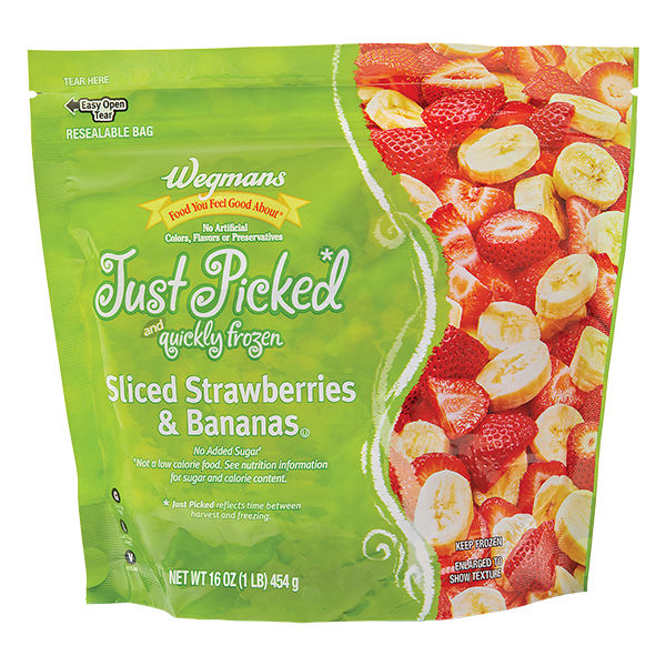 Wegmans Frozen Sliced Strawberries & Bananas 16 Oz
