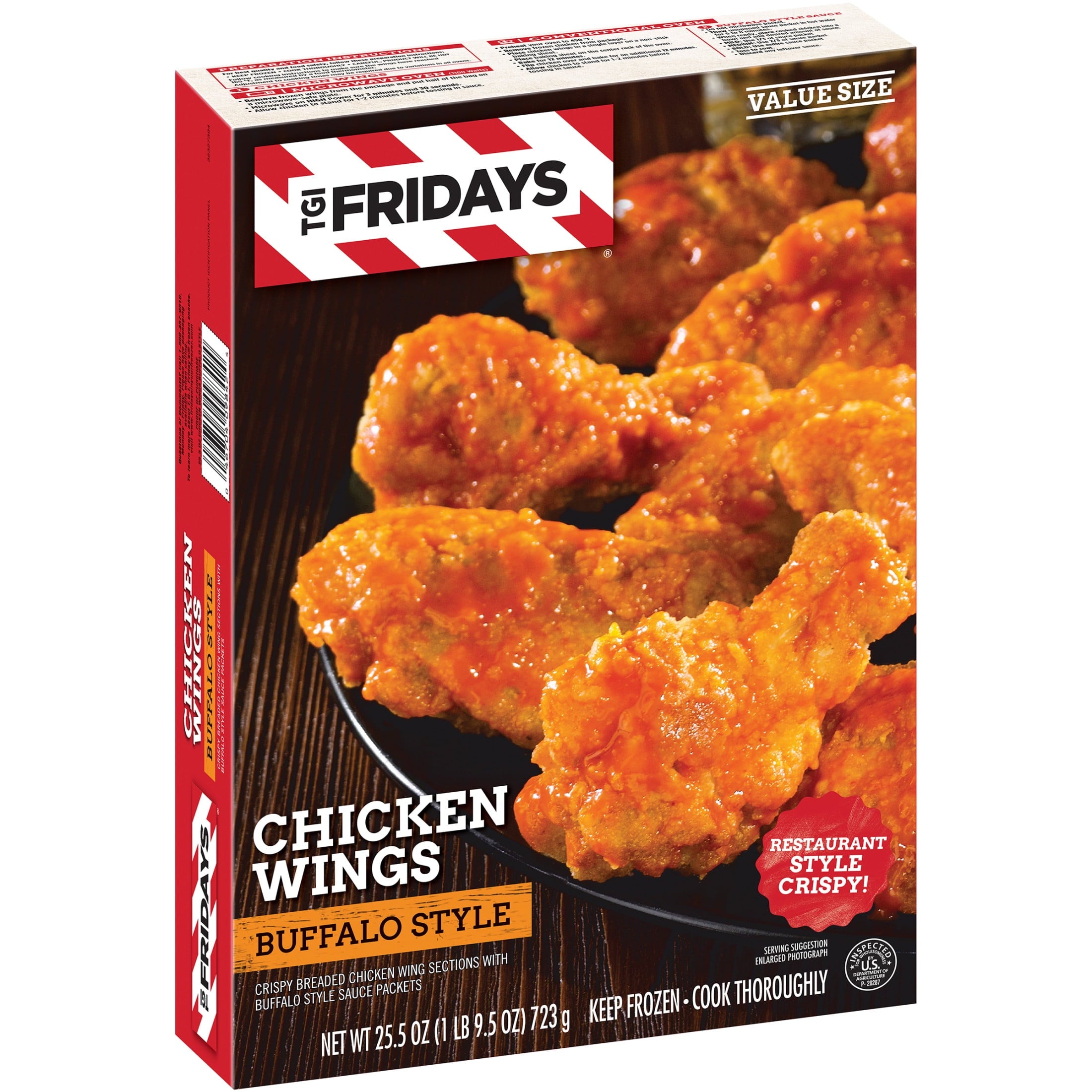 TGI Fridays Buffalo Style Chicken Wings Frozen 25.5 Oz